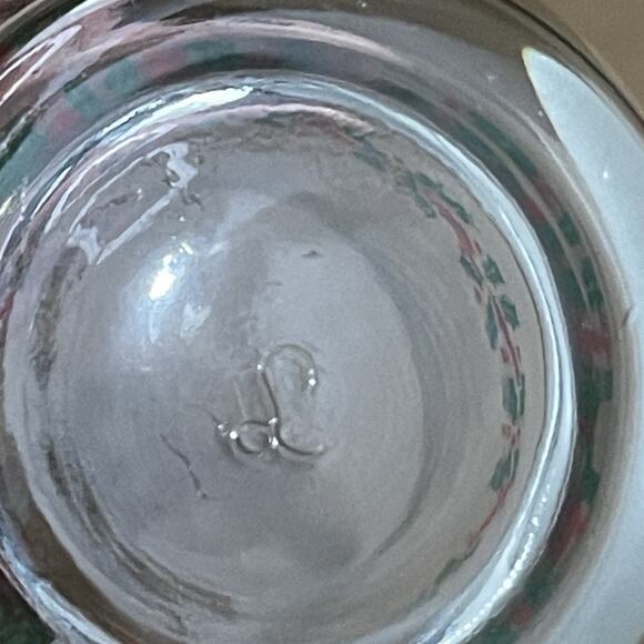 Vintage Libbey Holly Berry Tulip Tumbler Gold Rim Glass Christmas Holiday Drinks - Picture 5 of 5